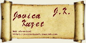 Jovica Kužet vizit kartica